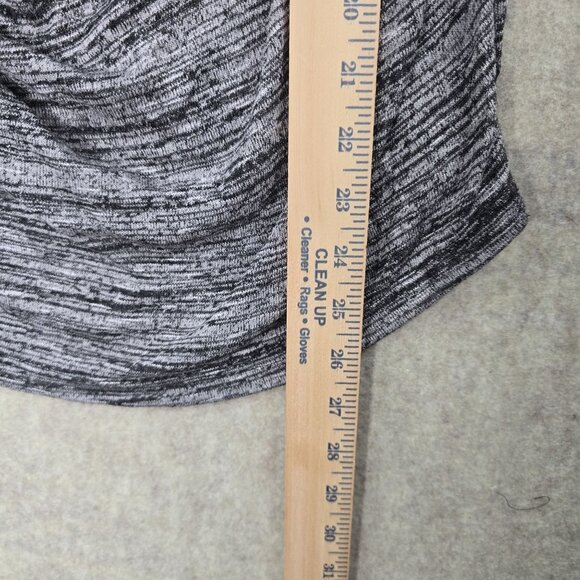 Absolutely Famous Womens Drape Neck 3/4 Sleeve Top Medium Black/White - Picture 5 of 6